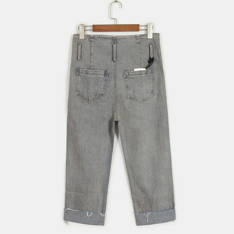 Lápiz Esposas Tobillo Rasgado Slim Alto Denim La Longitud Coreano Del Agujero Talle Para Vaqueros De Estilo Mujer Pantalones Mujeres Las w0tSqxP6Z