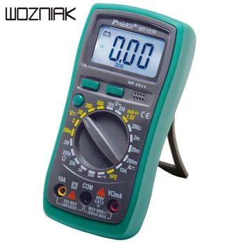 

Proskit MT-1210 3 1/2 Compact Digital Multimeters Manual Range Cap Ohm Transistor Diode Tester Data Hold Battery Test