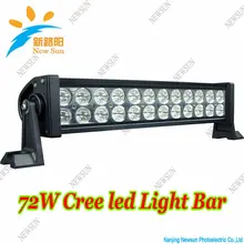 72w Light bar LED Cree chips spot 13.5″ off road fog driving 4×4 SUV roof bar UTV ATV xp 12V 24V led working light bars
