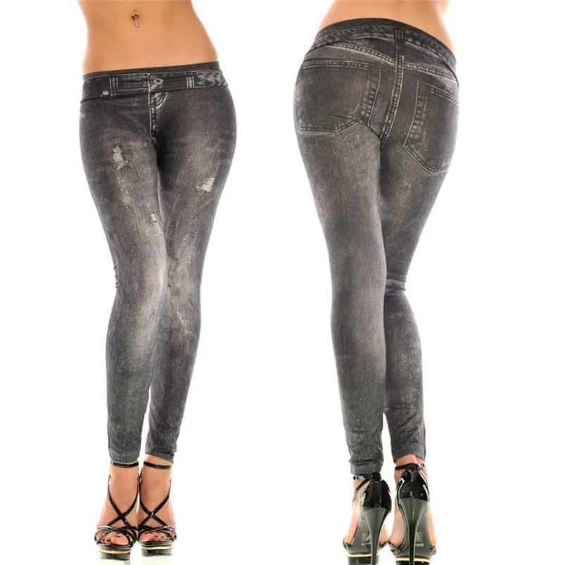 Женщина в дырочку зауженные искусственно состаренные джинсы длинные штаны новые пикантные джинсовые брюки-карандаш, обтягивающие эластичные мягкие колготки джинсы щаны# S12