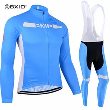 Bxio Термальность флис Велоспорт комплекты одежда с длинным рукавом Теплый велосипед одежда Ropa Ciclismo Hombre Pro Team костюм для горного велосипеда B099
