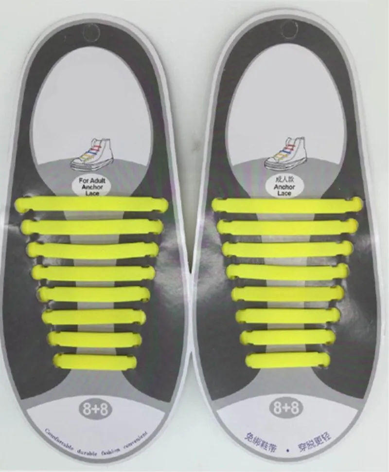 Лидер продаж 16 шт./лот эластичные силиконовые шнурки специальные шнурки без шнурков шнурки для обуви для мужчин и женщин все кроссовки шнуровка резиновый шнурок