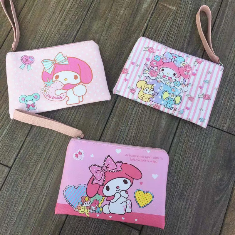 Ivyye 1 шт. с рисунками из мультфильма «My Melody» Стиль аниме косметички из PU искусственной кожи на молнии школьный пенал для хранения пенал канцелярские