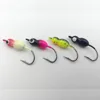 4 pièces leurres de pêche le nouveau métal appât glace Jig 4 couleurs quatre ensembles 25mm/2.5g Mini plomb hiver crochet de pêche ► Photo 1/5