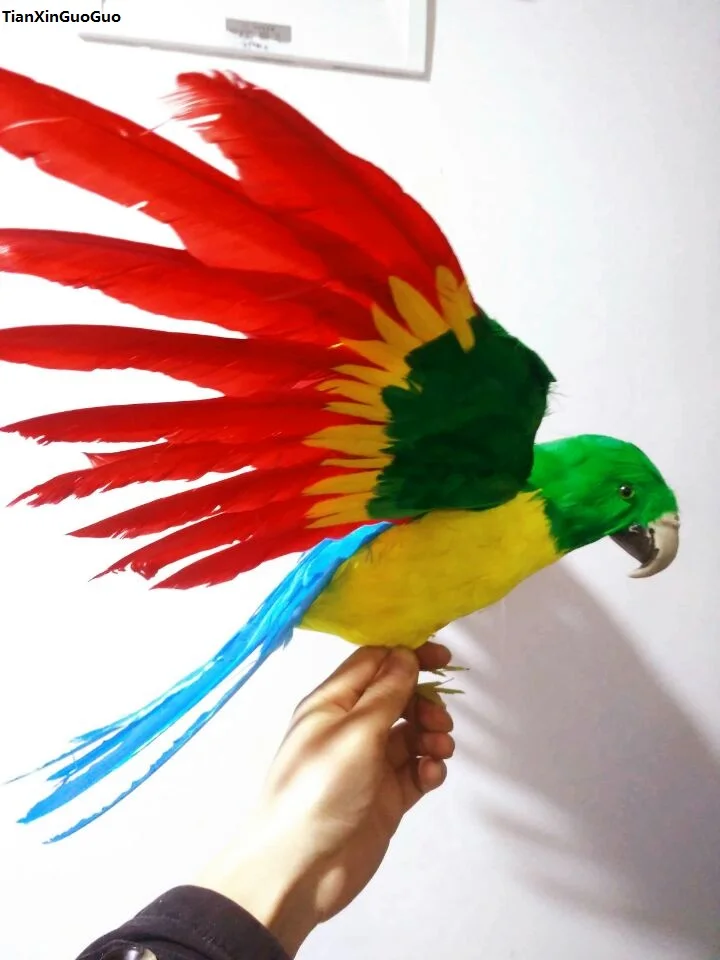 large-42x60cm-spreading-wings-parrot-colorful-feathers-red-green-parrot-bird-hard-modelgarden-decoration-ornaments-gift-s1446