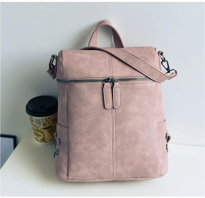 Винтажные женские рюкзаки, кожаные школьные сумки для девочек-подростков, женский черный рюкзак для путешествий, Mochila Feminina XA346B