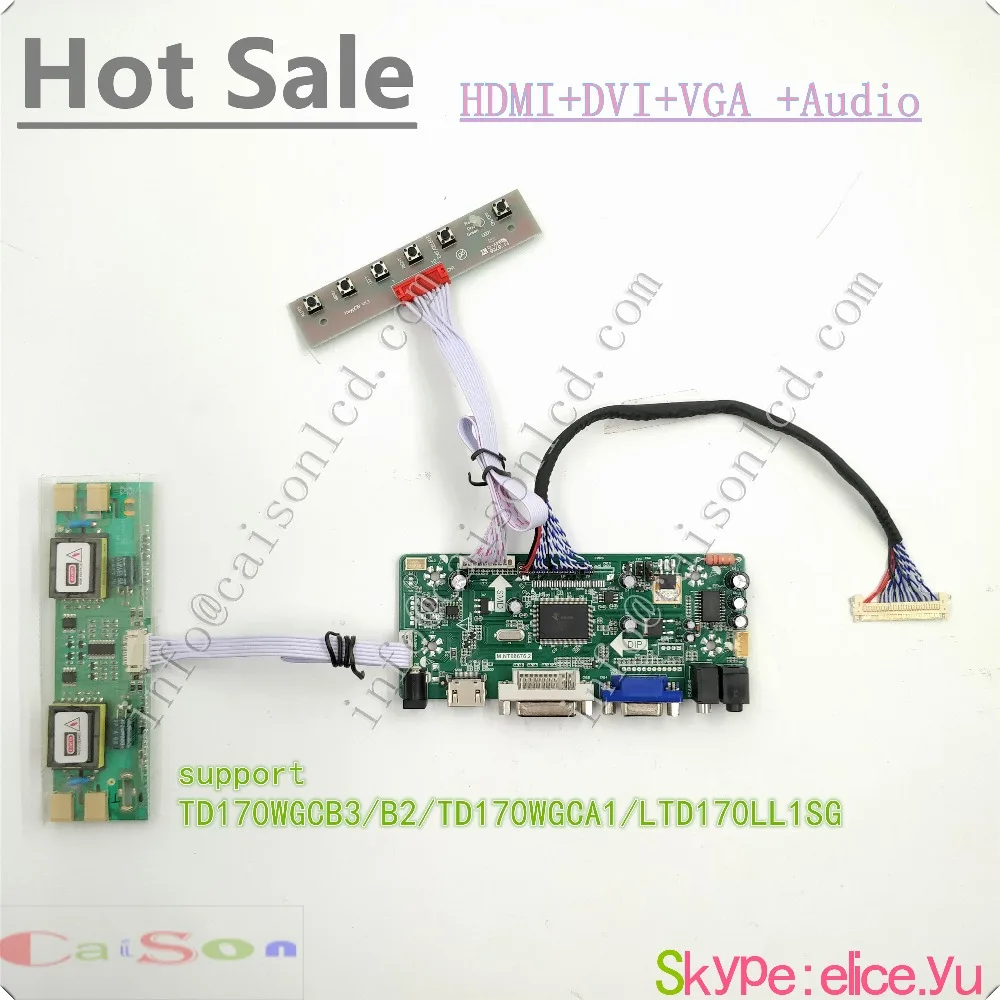 

DVI/VGA/аудио платы контроллера ЖК-дисплея подходит для TD170WGCB3/B2/TD170WGCA1/LTD170LL1SG