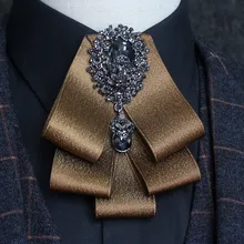 Мужской Женский Галстук Свадебный деловой, Банкетный подарок воротник шеи рубашка галстук-бабочка винтажный сплав с кристаллами Стразы галстук-бабочка