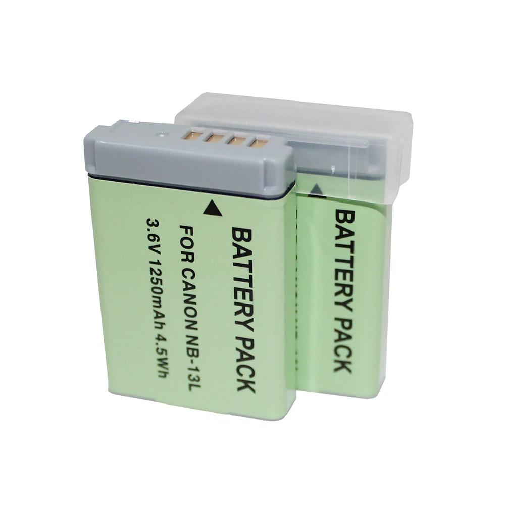 2PcsDoscingRechargeableNewCameraCamcordersBatteryForCANONNB13LPowershotG7X36V