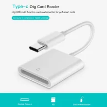 SD кардридер USB 3,1 type C USB-C sd-карта для камеры считыватель карт type-C OTG для Macbook сотового телефона samsung huawei