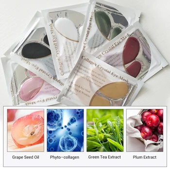 

LANBENA 1 Pair Crystal Collagen Eye Mask Eye Patches Eye Pads for Repair Dark Circles Remove Gel Mask for Eyes Ageless TSLM1