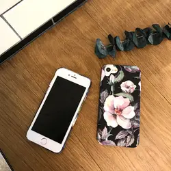 Для Iphone6 6s 8 8 плюс телефон мешки для Iphone7 плюс Fundas Coques для Iphone X7 телефон случаях 3D рельеф большой цветок Жесткий Полный обложки
