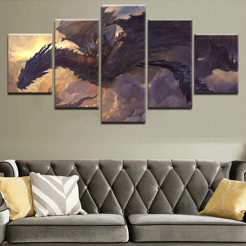  Home Decoration hd Prints Picture Framed 5 pieces dota 2 Poster game Painting modern Wall Artwork M