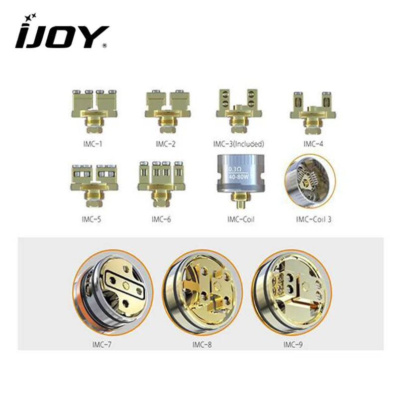 IJOY Interchangeable Gold-Plated Building Deck IMC-1/2/3/4/5/6/7/8/9 IMC-Coil/3 for Limitless RDTA Classic Edition / Combo RDTA IJOY Interchangeable Gold-Plated Building Deck IMC-1/2/3/4/5/6/7/8/9 IMC-Coil/3 for Limitless RDTA Classic Edition / Combo RDTA