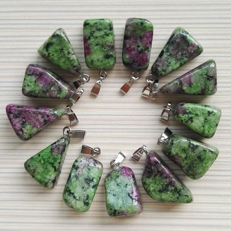

36pc charm Natural stone pendants for jewelry making High quality Fashion women Point necklace Irregular free shipping