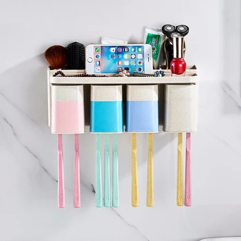

Toothbrush holder bathroom accessories sets Four-Color Cup bathroom storage box case household items