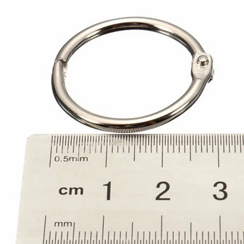 romotion Price 6pcs Metal Loose Leaf Book Binder Hinged Rings Keychain Album Scrapbook Craft