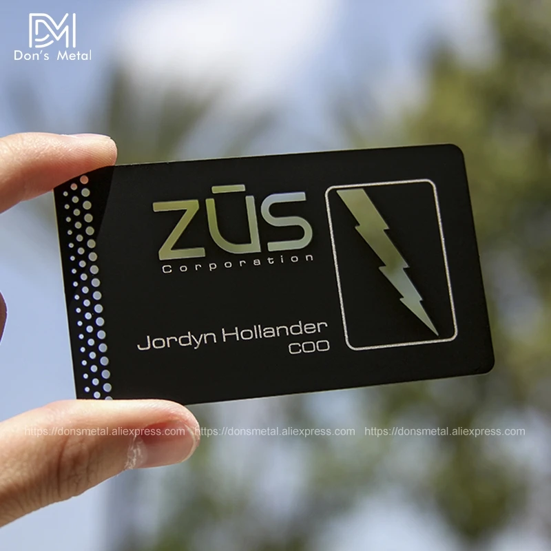 - Personalized classic cutout and lots holed punching quality stainless steel business metal card