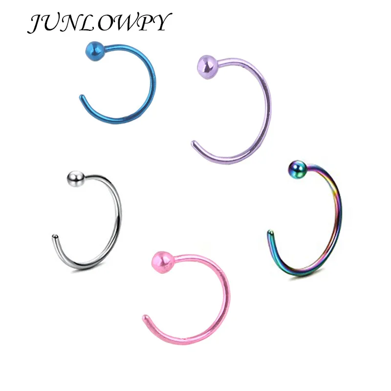 Кольцо для носа JUNLOWPY с покрытием из титана кольцо пирсинга интимное украшение