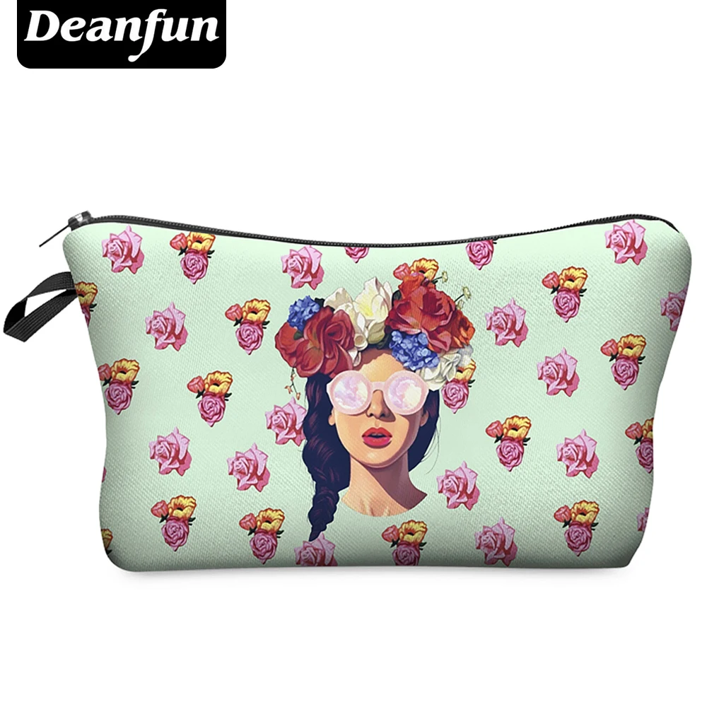 Deanfun 3D Printing Makeup Bags With Multicolor Pattern Cute Cosmetics Pouchs For Travel Ladies ...