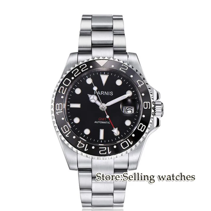 40 ملليمتر Parnis الميكانيكية الساعات الأسود السيراميك مدي أسود الهاتفي الأحمر بتوقيت جرينتش مضيئة علامات الياقوت زجاج التلقائي الرجال ووتش 40 ملليمتر Parnis الميكانيكية الساعات الأسود السيراميك مدي أسود الهاتفي الأحمر بتوقيت جرينتش مضيئة علامات الياقوت زجاج التلقائي الرجال ووتش