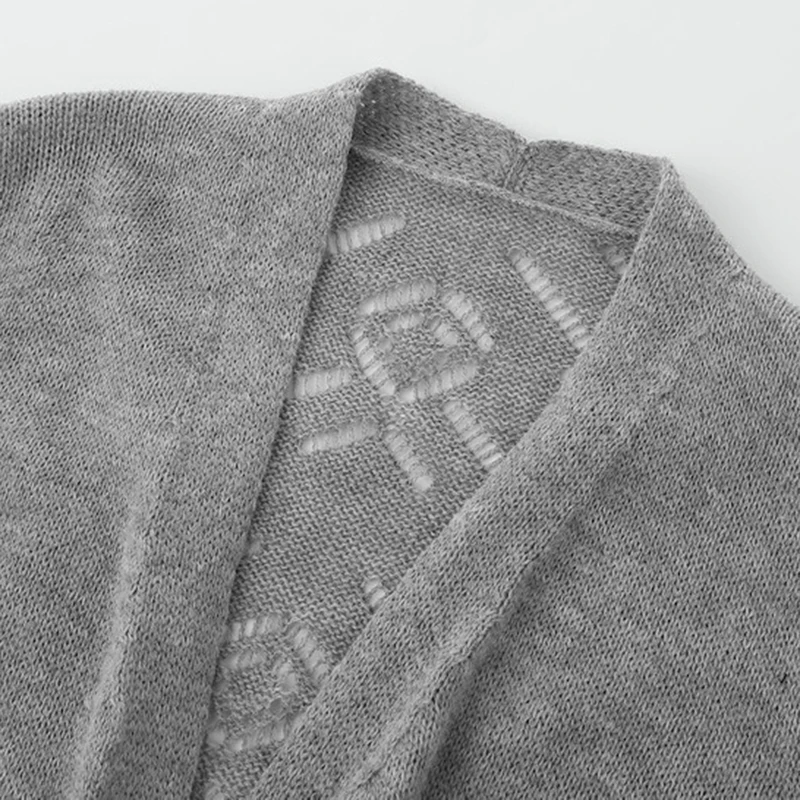 Womens Long Sleeve Knitted Sweater Lady Solid Loose Casual Holiday Cardigan Coat