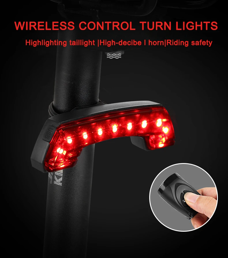 Flash Deal Bicycle Rear Lights Bike Light Anti-Theft Alarm LED Tail Lamp Bike Finder Lantern Siren Warning USB Charge Wireless Remote 0