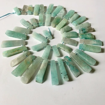 

Natural Amazonite Long Chip beads 10-35mm nugget Gem stone necklace Beads, 1strings 16"