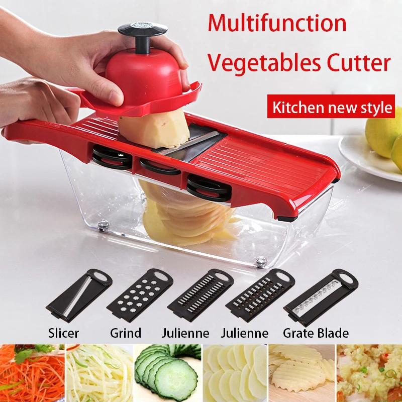 

Vegetable Cutter with Steel Blade Mandoline Slicer Potato Peeler Carrot Cheese Grater vegetable slicer Kitchen Accessories