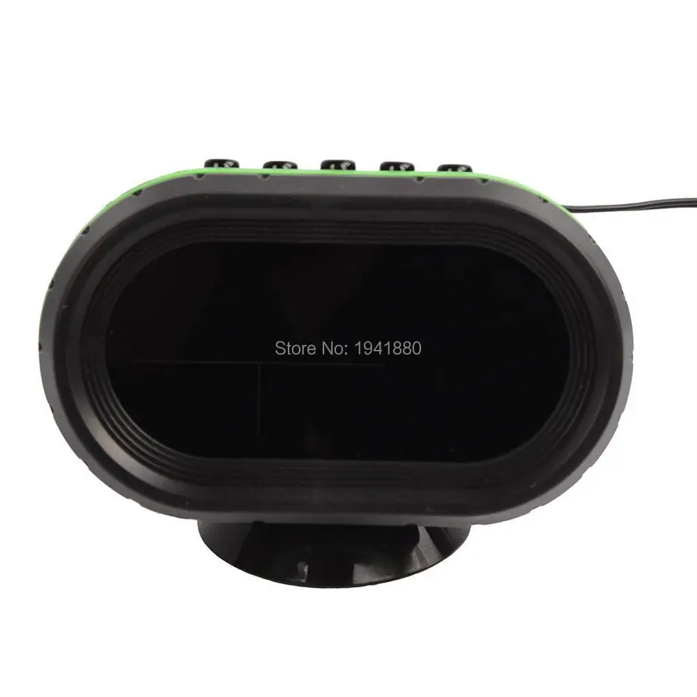 DOXINGYE Авто 12 В черный экран автомобиля цифровой зеленый светодиодный термометр Вольтметр со звуковым сигналом часы