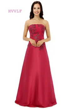 

Plus Size Red 2019 Mother Of The Bride Dresses A-line Strapless Taffeta Lace Wedding Party Dress Mother Dresses For Wedding