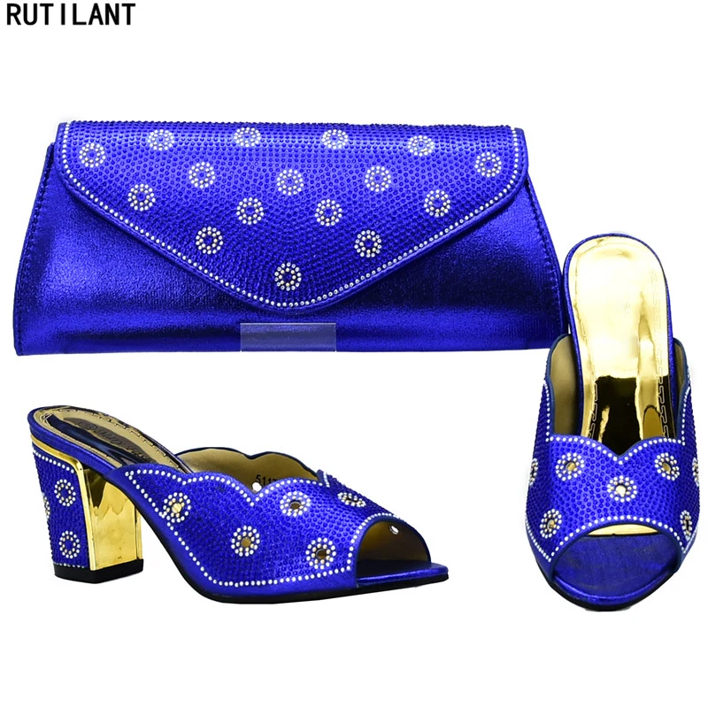 Shoe and Matching Bag for Nigeria Party African Women Wedding Shoes and