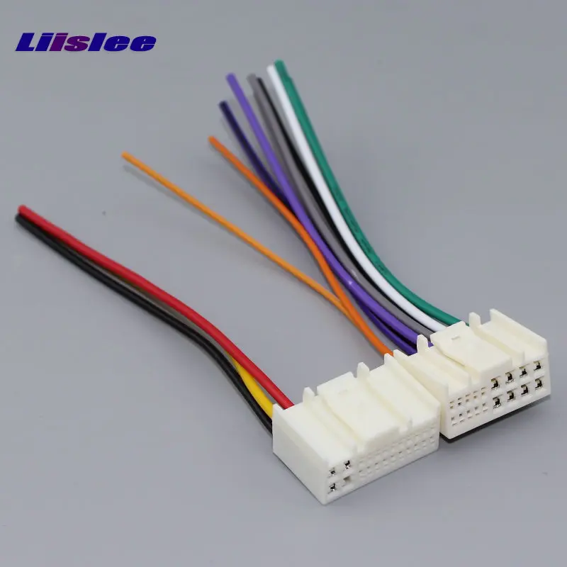Liislee подключается к заводской радио для hyundai ix35 2009~-Радио мощность провода адаптер стерео кабель DIN к ISO