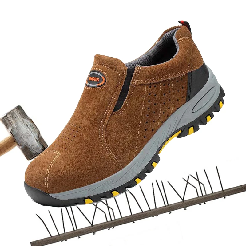 

steel toe safety shoes Air-permeable smash - proof puncture - proof protective shoes work shoes mens shoes