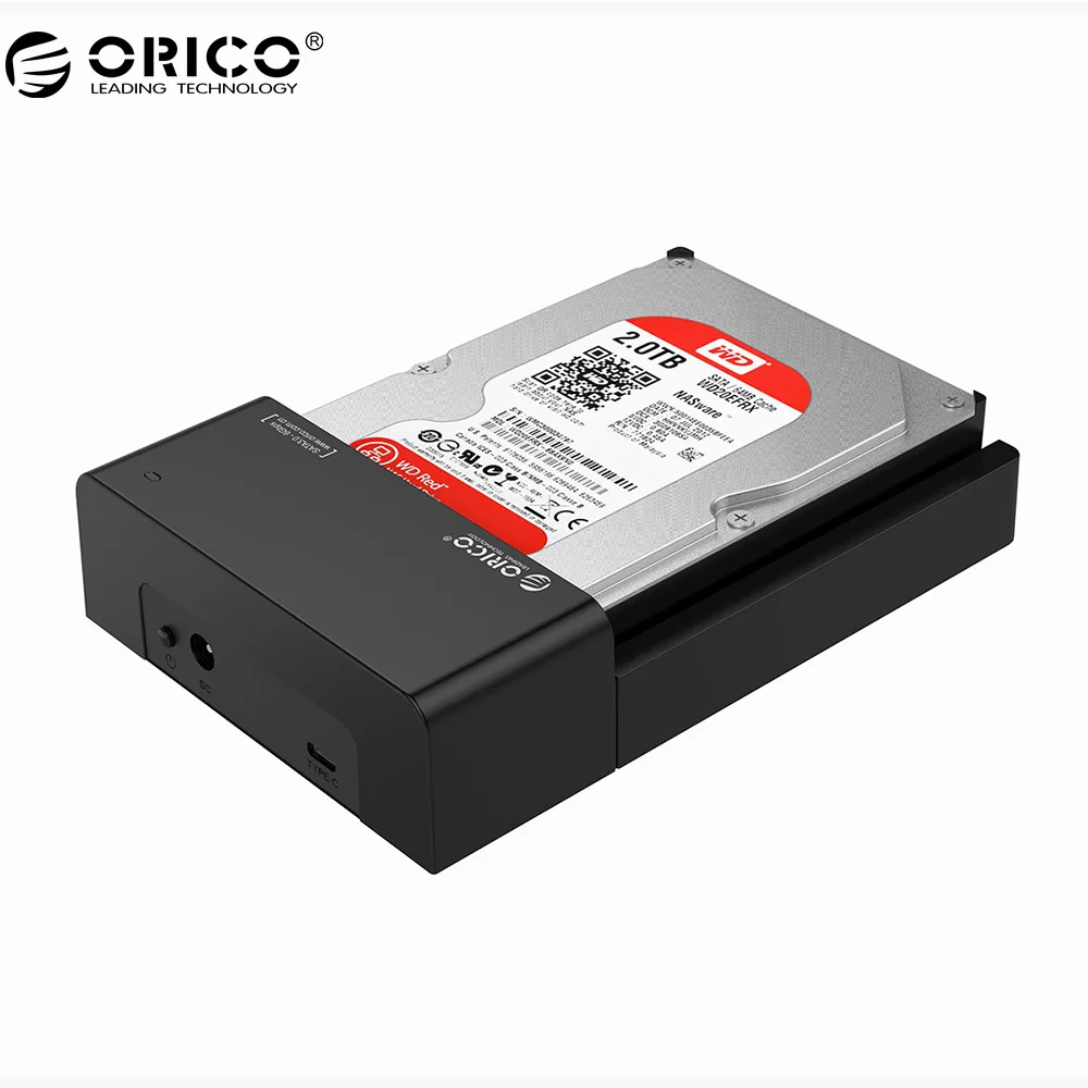 

ORICO 6518C3 2.5/ 3.5 inch HDD Docking Station SATA 3.0 to USB3.1 Type-C Hard Disk Enclosure SSD HDD Case Support UASP 8TB .