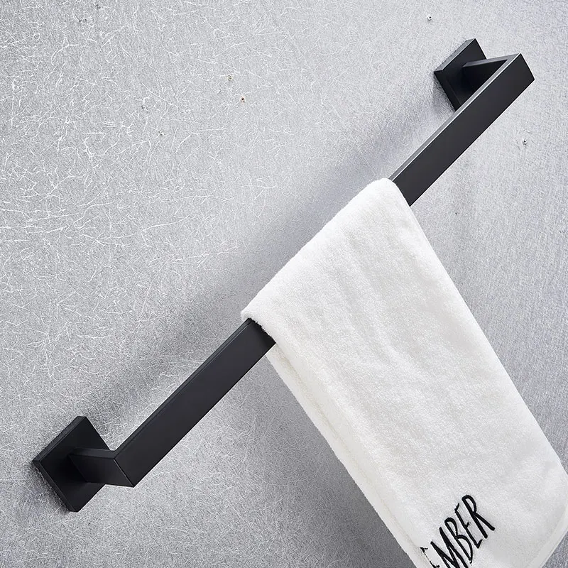 Хромированный матовый никелевый черный набор аксессуаров для ванной комнаты, держатель для туалетной бумаги, вешалка для полотенец, крючок для халата, аксессуары для ванной
