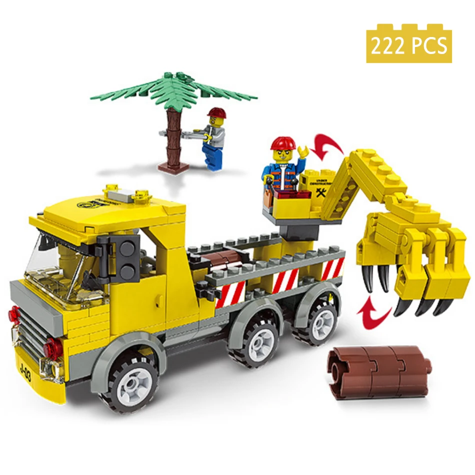

City Construction 3in1 Logging Truck Engineer Vehicles Creator Building Blocks Figures Compatible Legoingly Technic Car Kid Toys