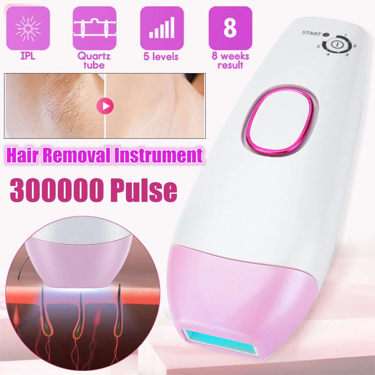 

300000 flash professional permanent IPL epilator laser hair removal electric photo women painless threading hair remover machine