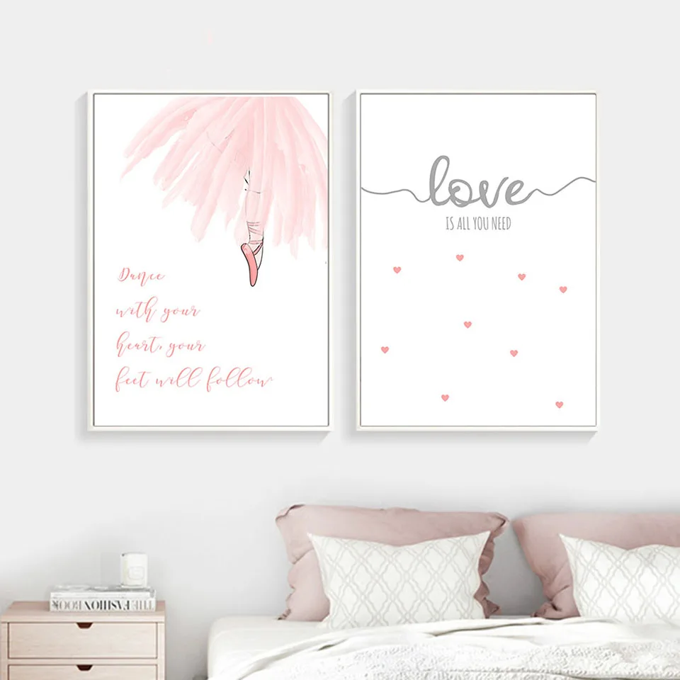 Baby-Girl-Nursery-Wall-Art-Canvas-Posters-Ballerina-Dance-Prints-Cartoon-Painting-Nordic-Kids-Decoration-Picture (2)