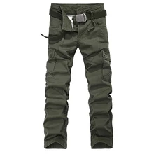 Весенняя Новинка; Модные Брюки с карманами; Прямые брюки-карго из хлопка; Broeken Man