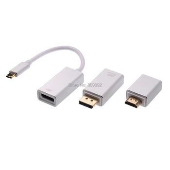 

All in 1 USB 3.1 Type C To Mini Displayport/VGA/HDMI/DP Adapter Support 4k Male To Female HDTV Converter Cable for Macbook Pro
