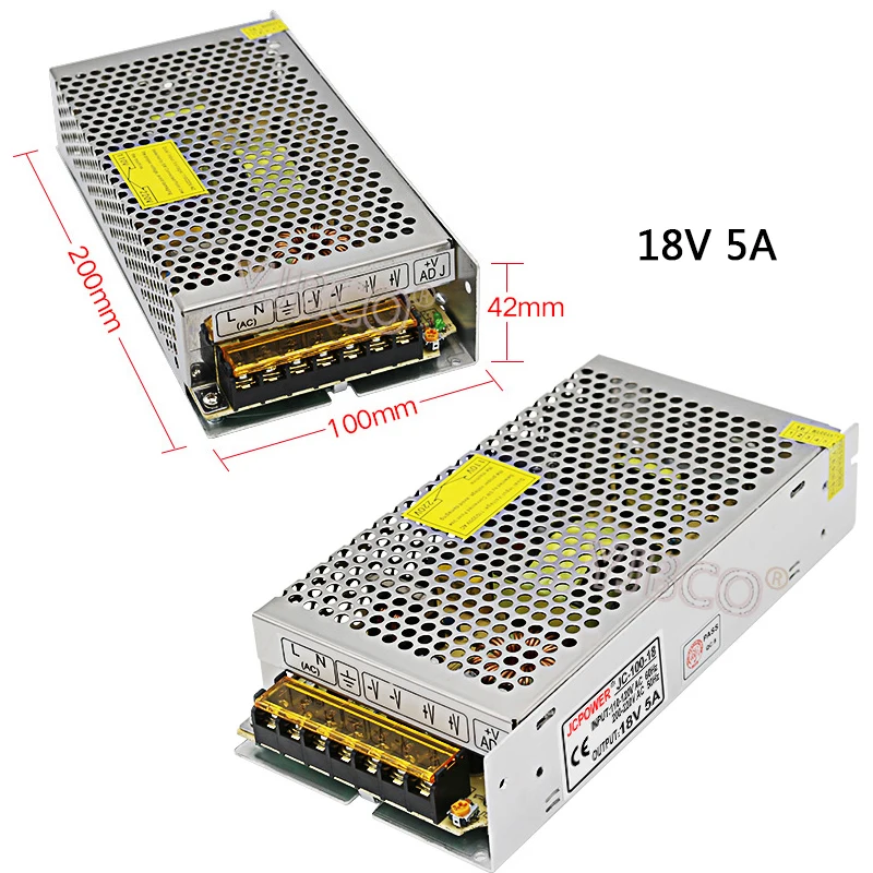 Регулируемый импульсный источник питания DC18V 2A/3A/5A/10A/20A переключатель трансформатора AC110V 220 V к DC 18 v для светодиодной ленты с ЧПУ