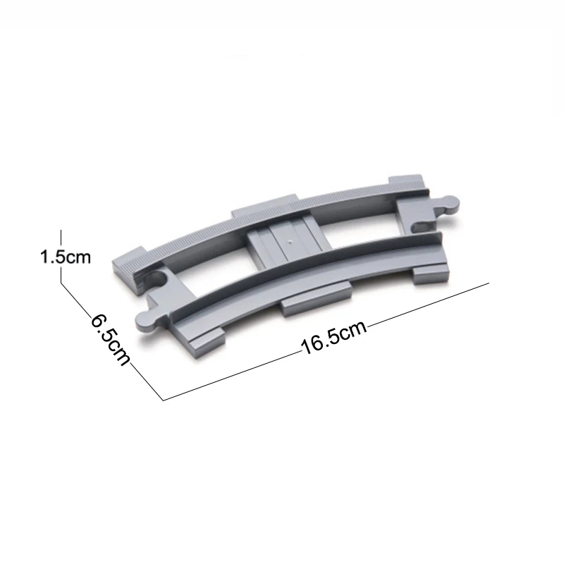 DIY Big Size Railway Cross Train Track Building Blocks Compatible Duploe Classic Car Accessories Sets Bricks Parts Toys for children (18)