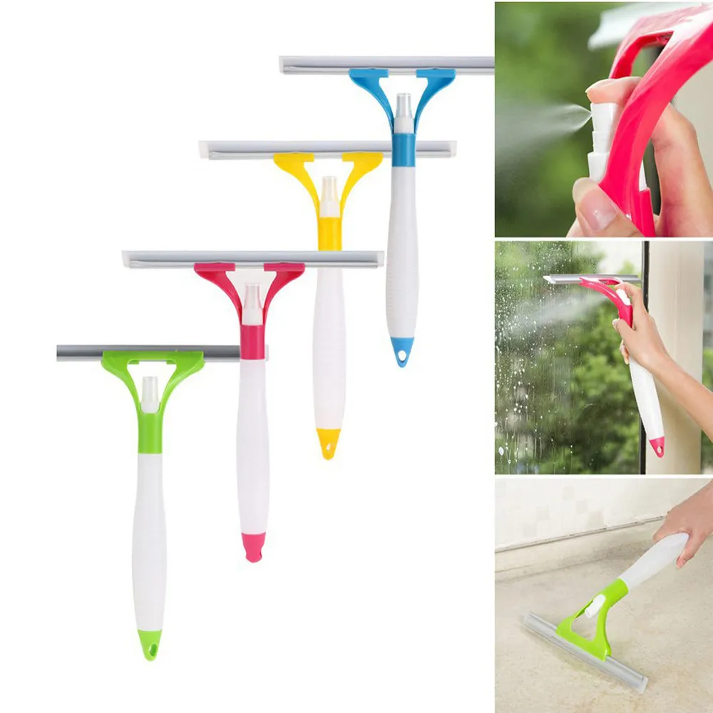 

Multifunctional Spray Water Glass Scratch Car Glazing Door Floor Wash Cleaner Plastic 26*30cm Spray Type Cleaning Brush #8830