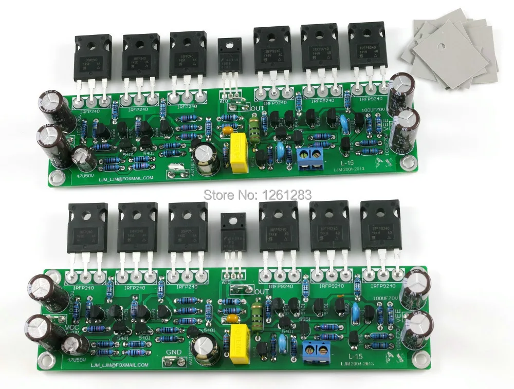 LJM DIY усилитель в сборе L15 на полевых МОП-транзисторах 2-канальный (IRFP240 IRFP9240) |