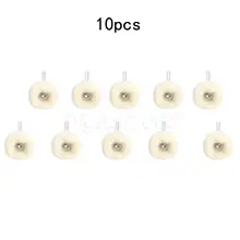 Têtes de polissage en laine Fine 1 ", 10 pièces, polissage, meulage de bijoux, métaux précieux, roues, feutre, convient aux accessoires d'outils rotatifs Dremel