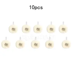Têtes de polissage en laine Fine 1 ", 10 pièces, polissage, meulage de bijoux, métaux précieux, roues, feutre, convient aux accessoires d'outils rotatifs Dremel 