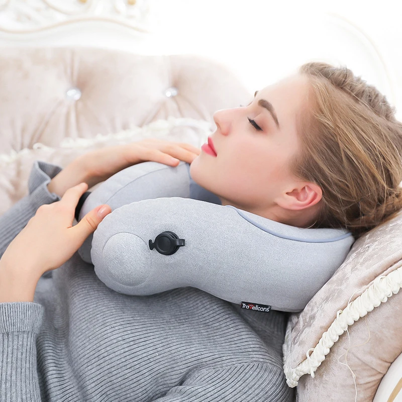 

Cervical Massager Business Travel Massage Pillow U-type Simulation Kneading Push Health Care Pressing Inflatable Portable