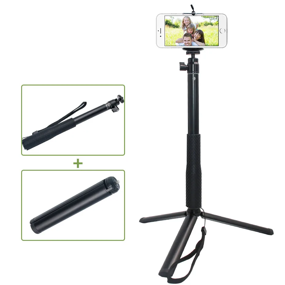 

2018 Portable Extendable Tripod Monopod Handheld Mobile Phone Camera Selfie Stick for iphone 6 7 8 plus for Gopro Action Camera