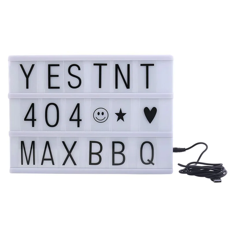 Light Box Message Board Peg Board Light Up Spare Letters Cinema Wedding Party 